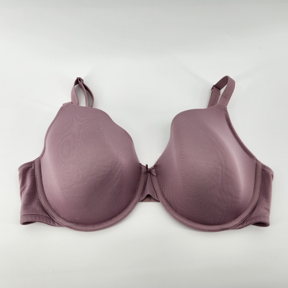 Cacique Lightly Lined T-Shirt Bra, Full Coverage,‎ Size 40DD, Purple